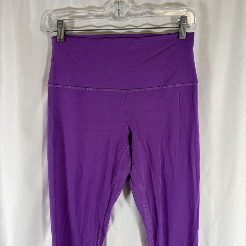 Lululemon Leggings Women's 8 Purple Pull On Stretch 29" Inseam Mid Rise - Picture 2 of 9